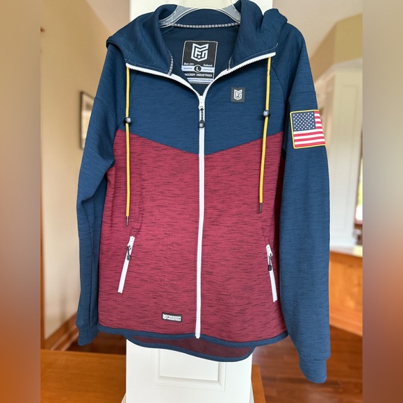Men’s Freedom Industries Large Zip Hoodie American Excellence Pre-owned. - Picture 1 of 10